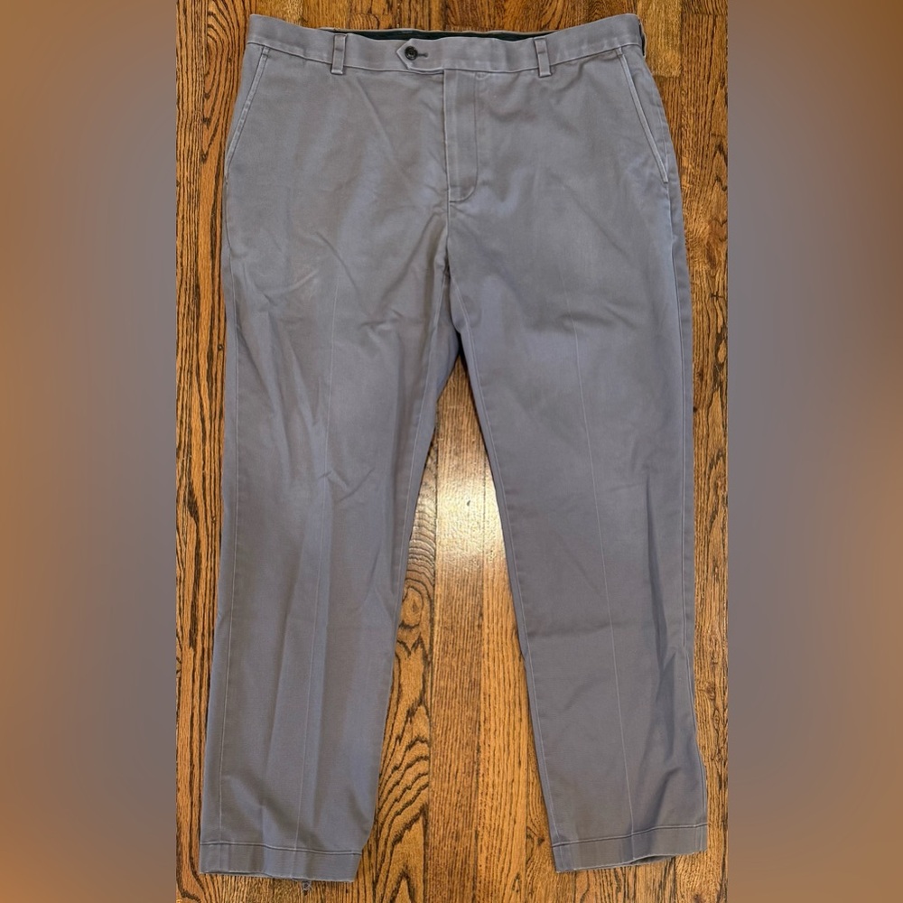 Brooks Brothers Milano Slim Stretch Advantage Chino Pants Gray 37x30 (38x30)